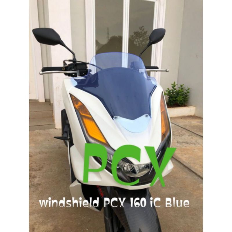 WINDSHIELD HONDA PCX 160 IC BLUE/VISOR PCX 160 KACA DEPAN WINDSHIELD PCX 160