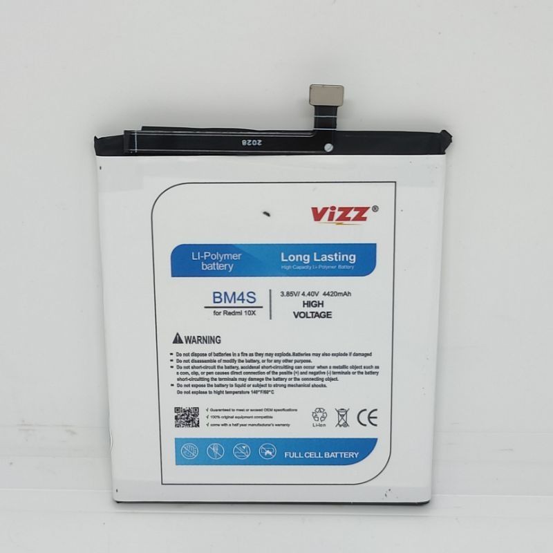 Baterai Batre Vizz Xiaomi Redmi 10X / BM4S Original Vizz