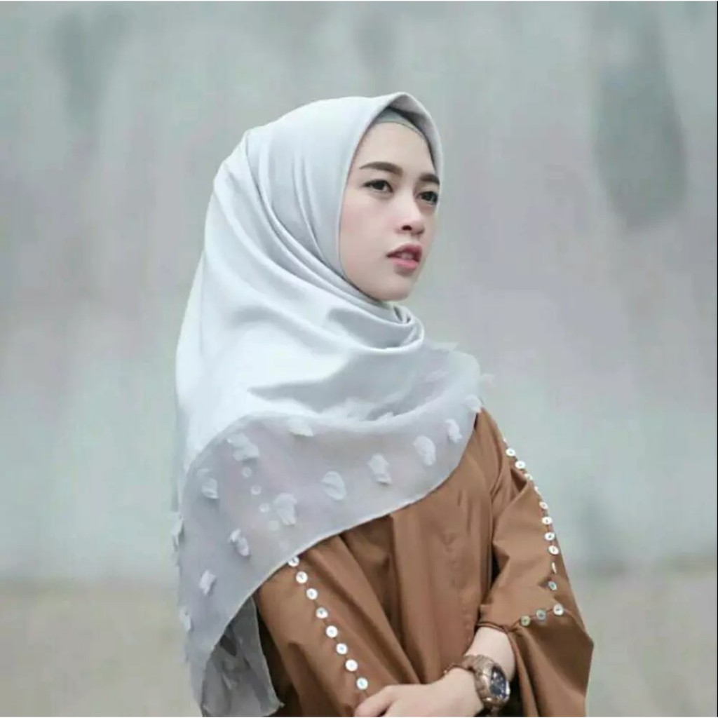 HIjab Jilbab Kerudung Segiempat Bella Kombinasi Rubiah