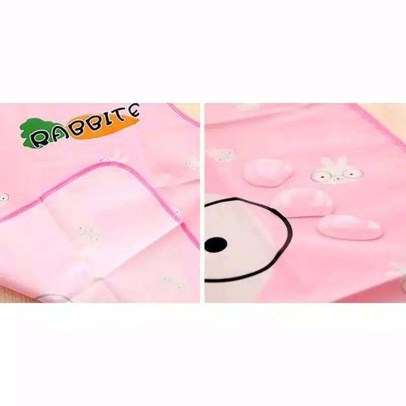 Apron Masak Transparant Dapur / Celemek Waterproof Karakter Kartun Lucu