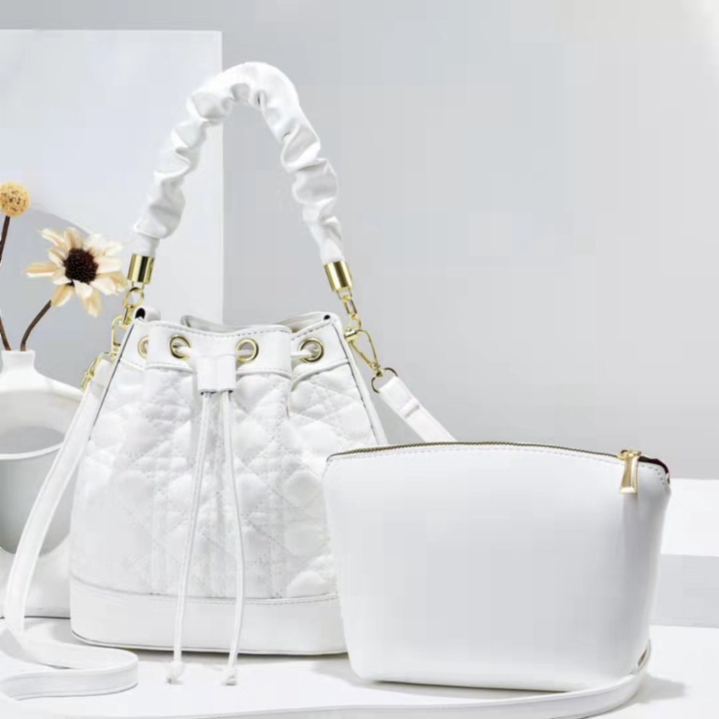 024 Fashion tas HANDBAG 2IN1 Serut Stylish wanita import terbarur tas import tas selempang wanita import kekinian