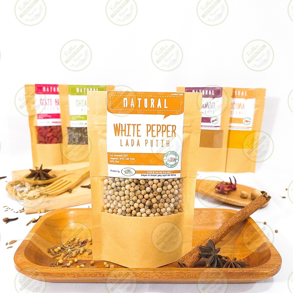 Natural White Pepper / Lada Putih Utuh / JSR