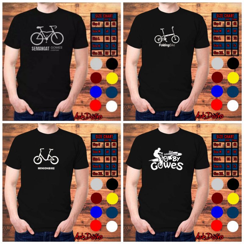 Kaos gowes lengan pendek / kaos sepeda ontel / baju road bike