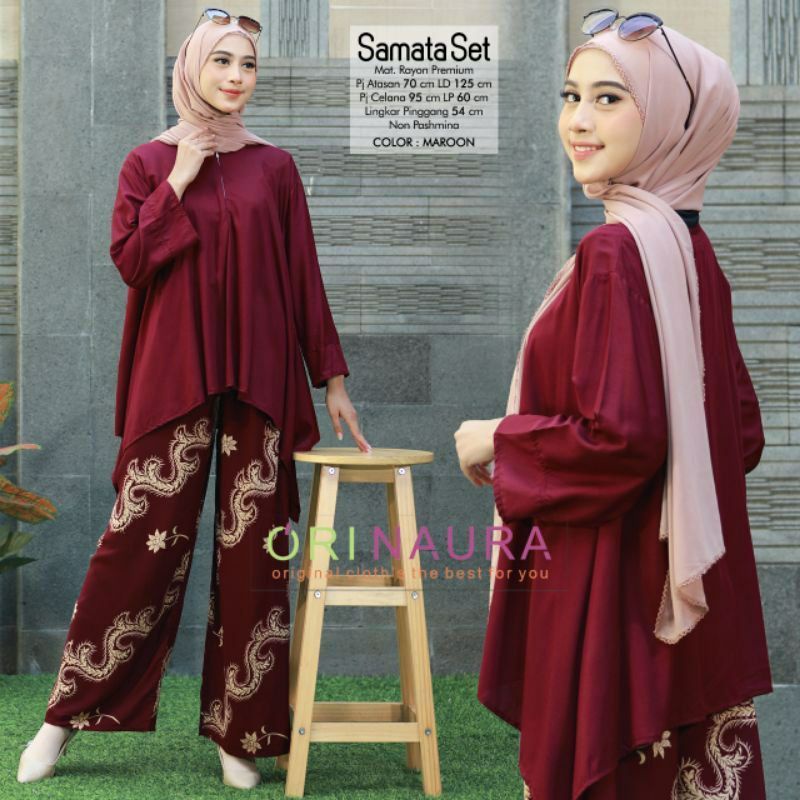 SETELAN ONESET PELANGI SALUR WANDA SET