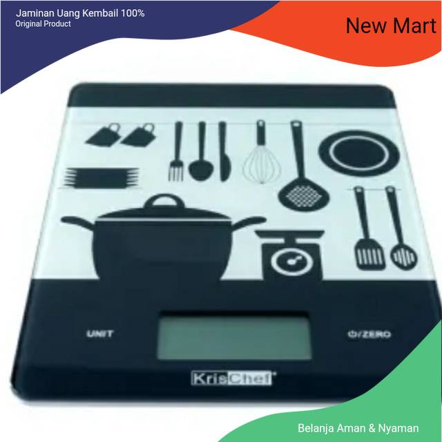 Krischef timbangan dapur digital 5 kg