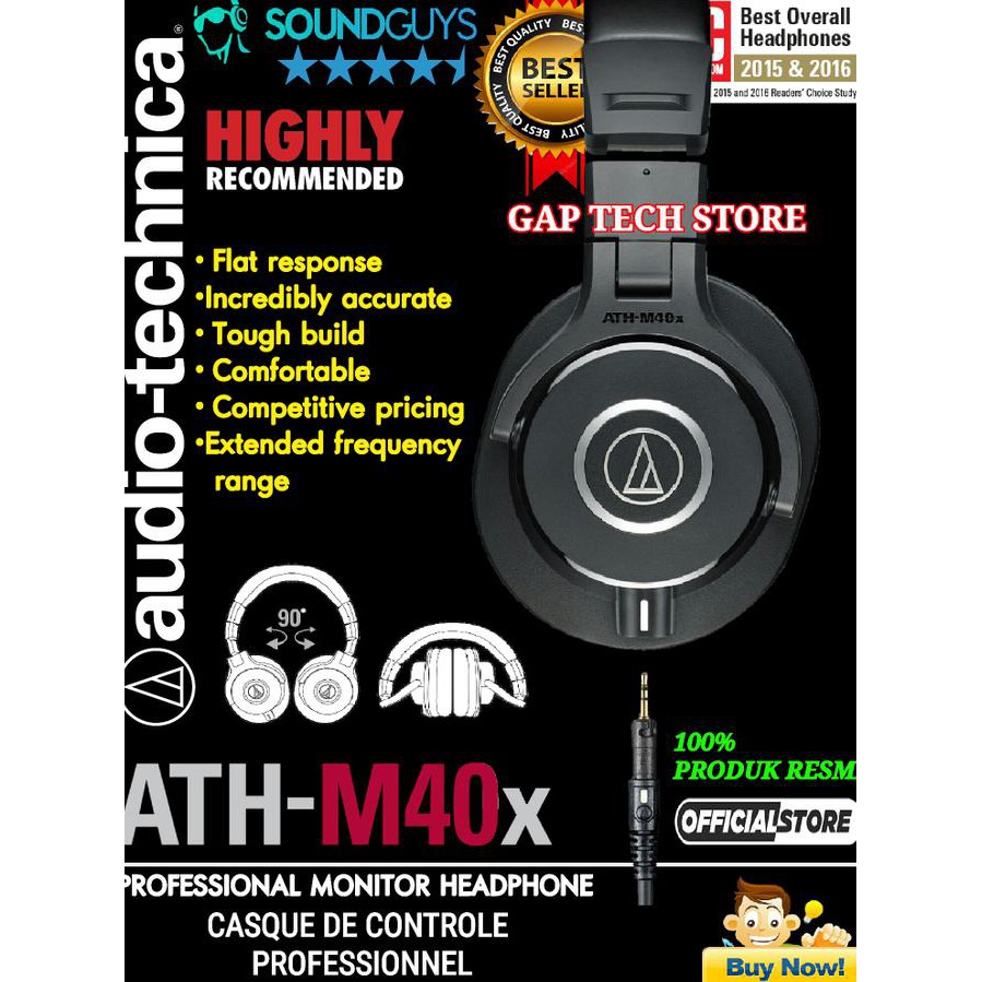 Audio Technica Ath - M40X Headphones
