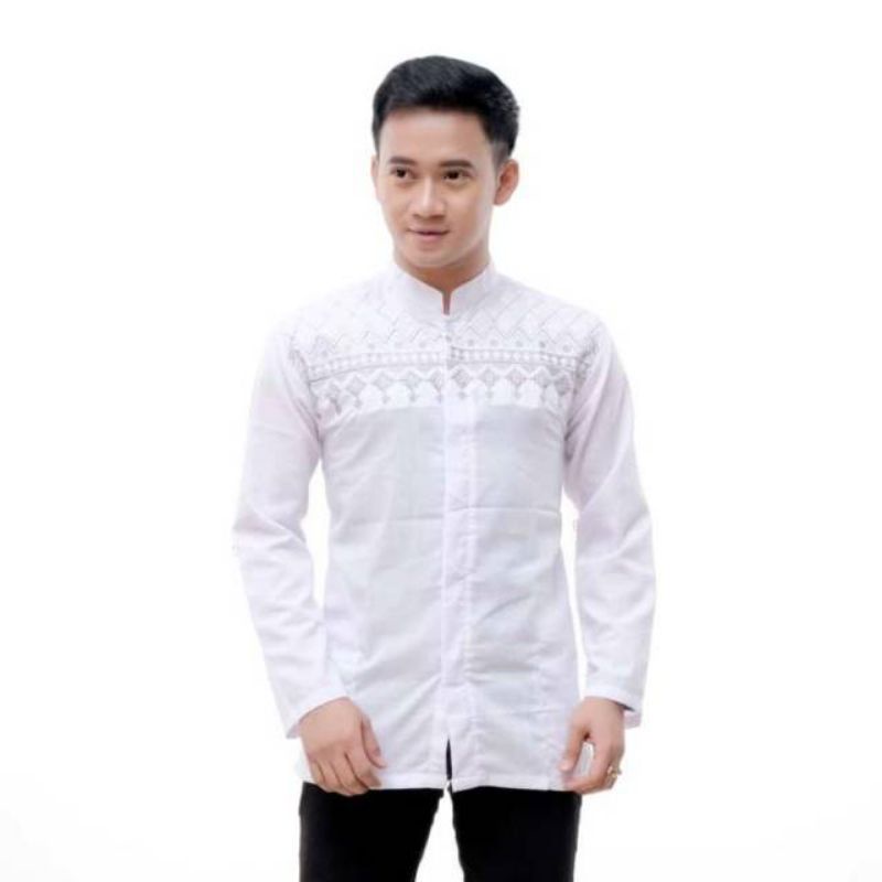 Baju Koko, Baju Takwa, Baju Koko Putih Lengan Panjang, Baju Sholat, Baju Shalat, Koko Putih