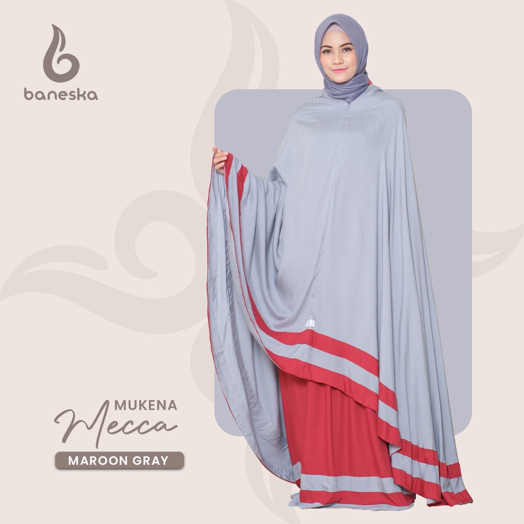 Baneska Mukena Mecca - Maroon Grey