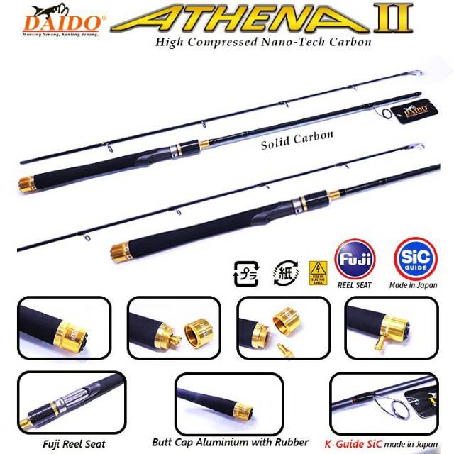 Joran daido solid carbon Athena 2 180cm/1,8m 17lbs 12kg