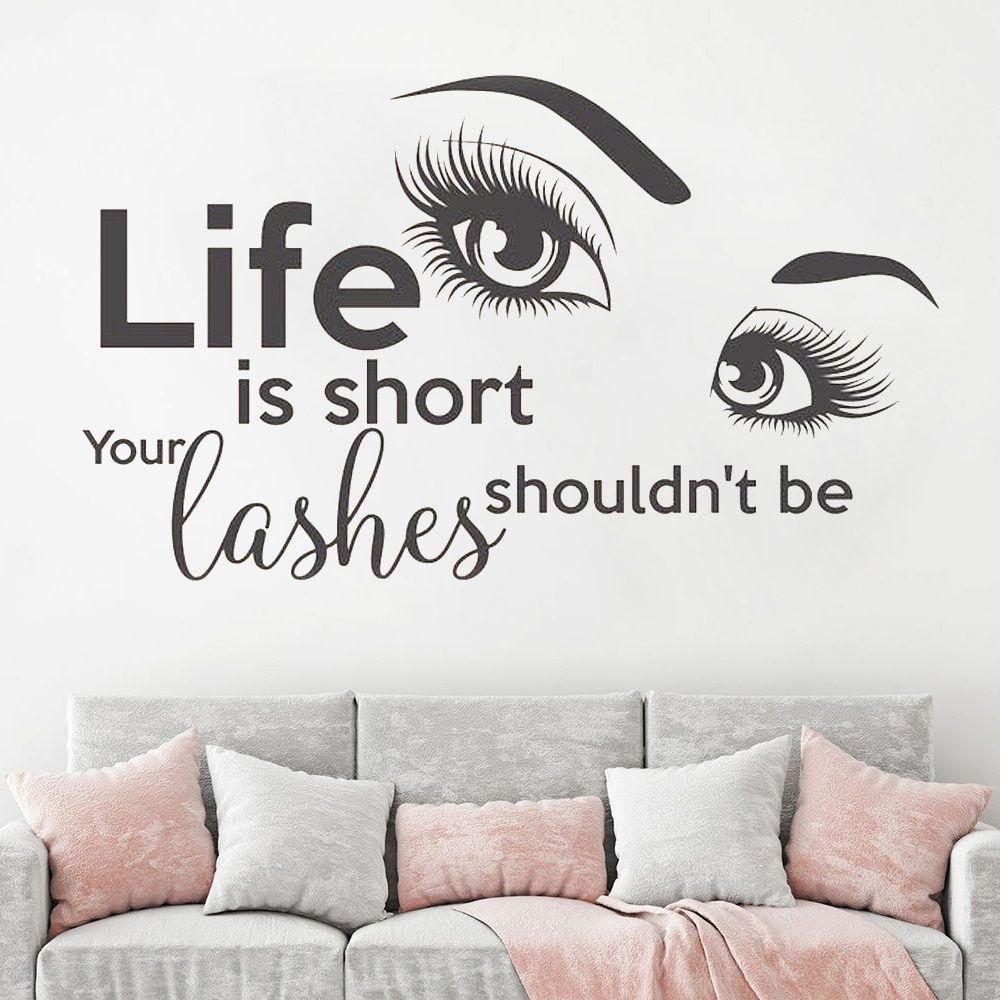 Stiker Dinding Salon Kecantikan Cermin Kaca Custom