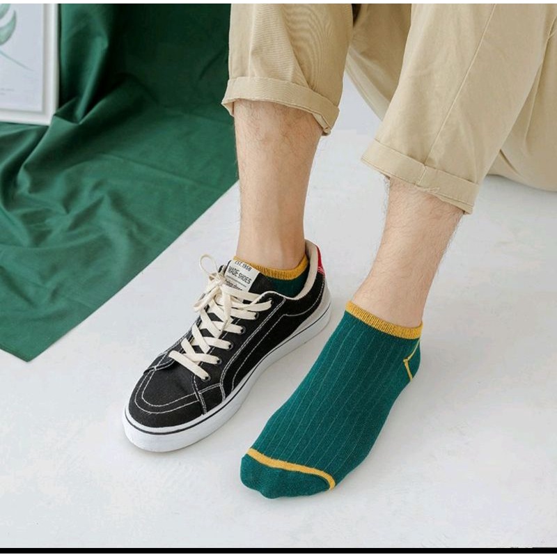 [ COD ] Kaos Kaki Ankle Semata Kaki Simple Motif Polos Garis Pria Wanita Unisex Murah Cute Socks Fashion Korea / Kaos Kaki Pria Polos / Kaos Kaki Pria Garis / Kaos kaki Wanita-7