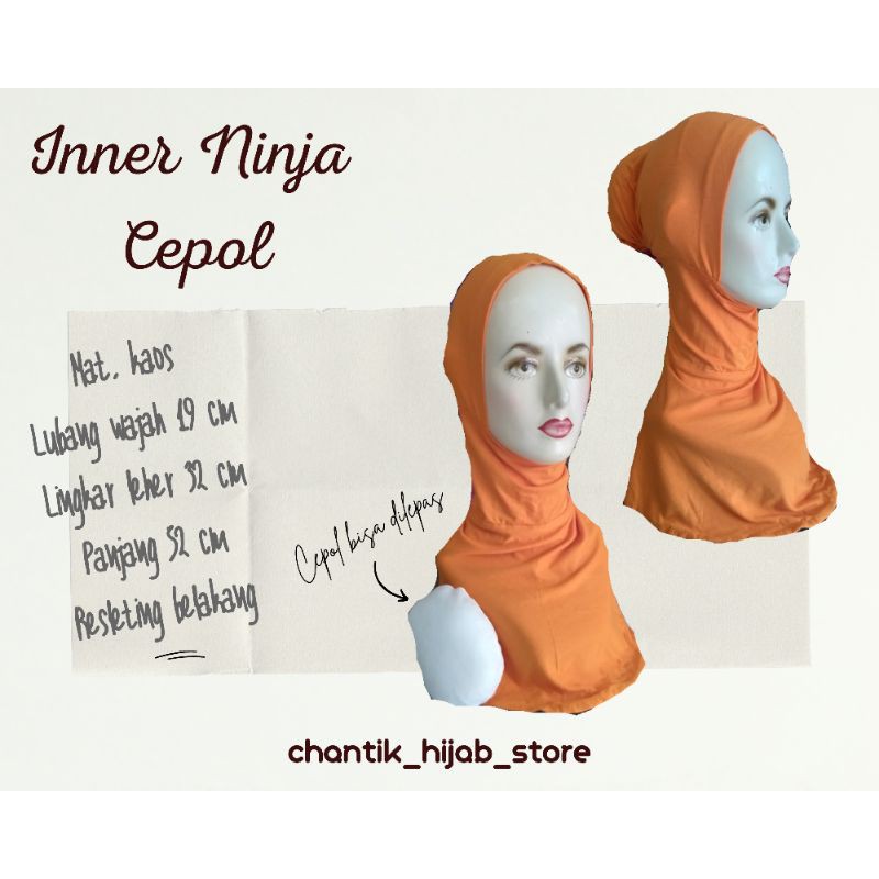 Inner ninja cepol/inner ninja antemb cepol/ciput ninja kaos cepol