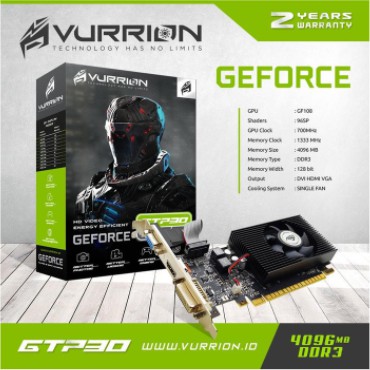 Vga card vurrion nvdia geforce gt730 gt 730 4gb 128bit HD 1536p ddr3 hdmi-vga-dvi single fan