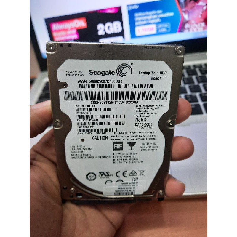 Hardisk  laptop 500gb seagate slim 2.5 Inch - Ps 3