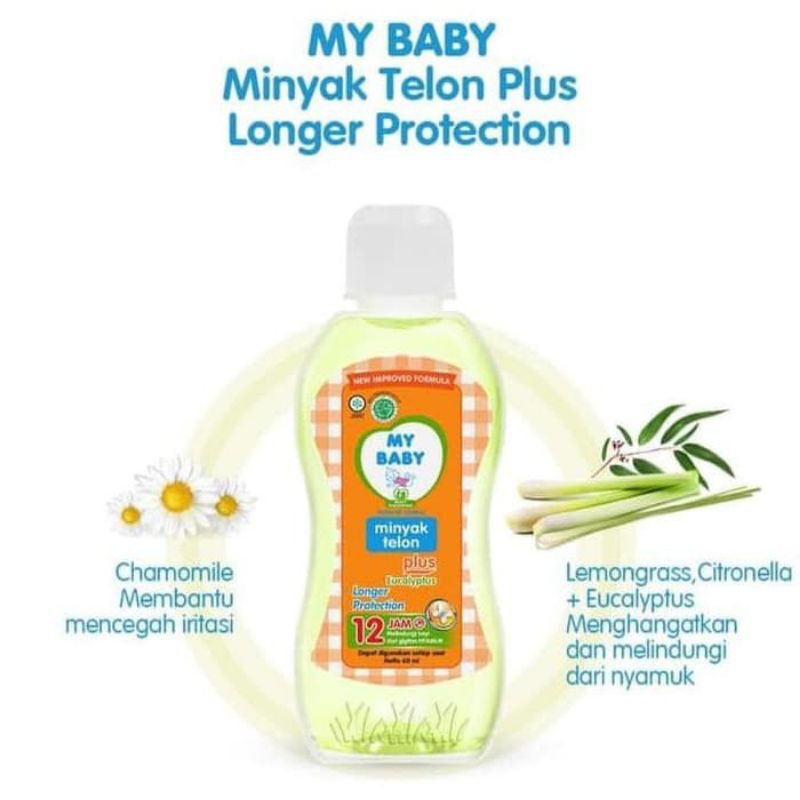 My Baby Minyak Telon longer protection 60ml  90ml 150ml lAnti nyamuk 12 jam