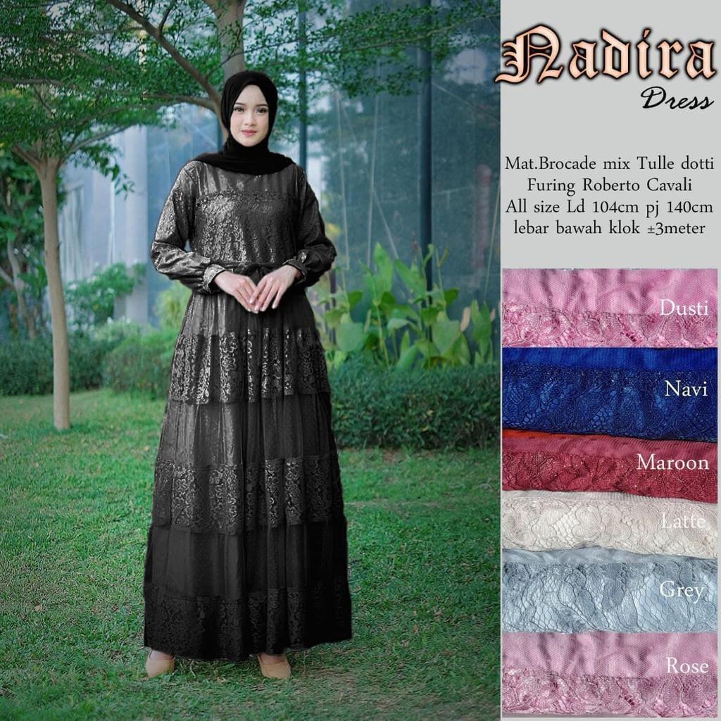 Ns FC Najibah Gamis Nadira Syar'i asdf Putih ACBenhur Abu Toska Navy Maroon Hujan Muslim Modis Moder