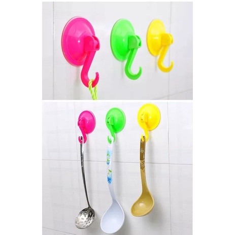 Kop Gantungan Portable Vacum Merekat Kuat Suction Hooks -  Gantungan Baju Portable Dapat Dibawa Dan Ditempel