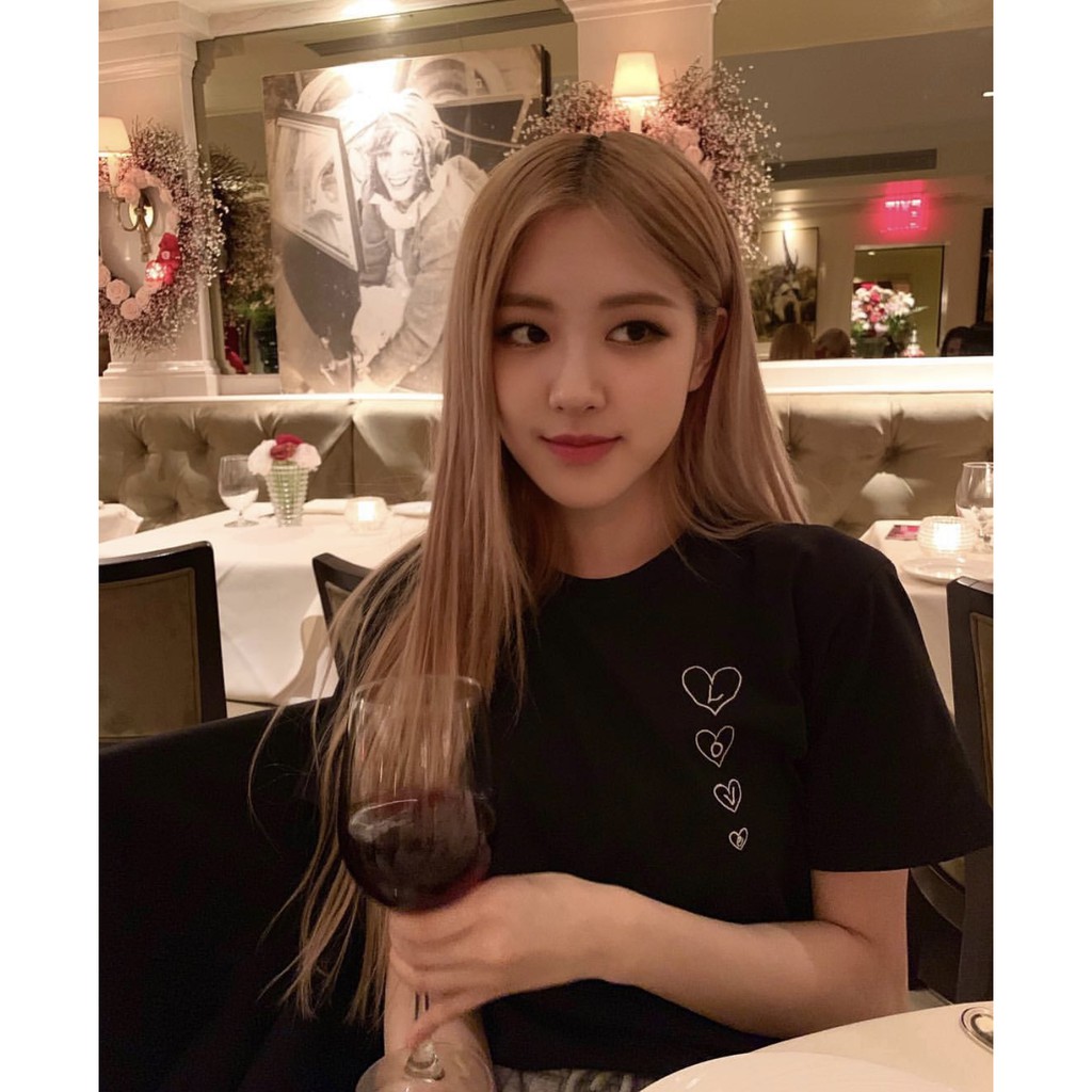TSHIRT KAOS LOVE ROSE BLACKPINK