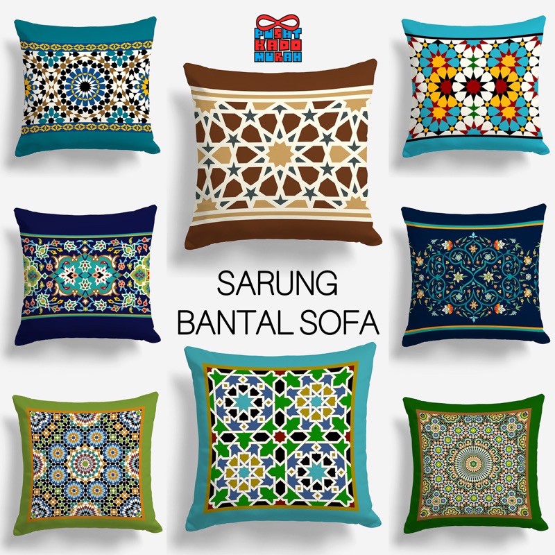 COVER SARUNG Bantal Sofa Motif Turkish Turki Bohemian Maroko Morroco 40x40cm - Pusat Kado Murah