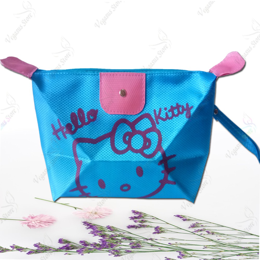 Tas Kosmetik Hello Kitty Sablon-Dompet Make Up Hello Kitty-Vegasus Store(COD)