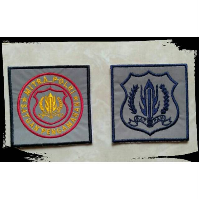Bordir atribut SATPAM & MITRA POLRI.