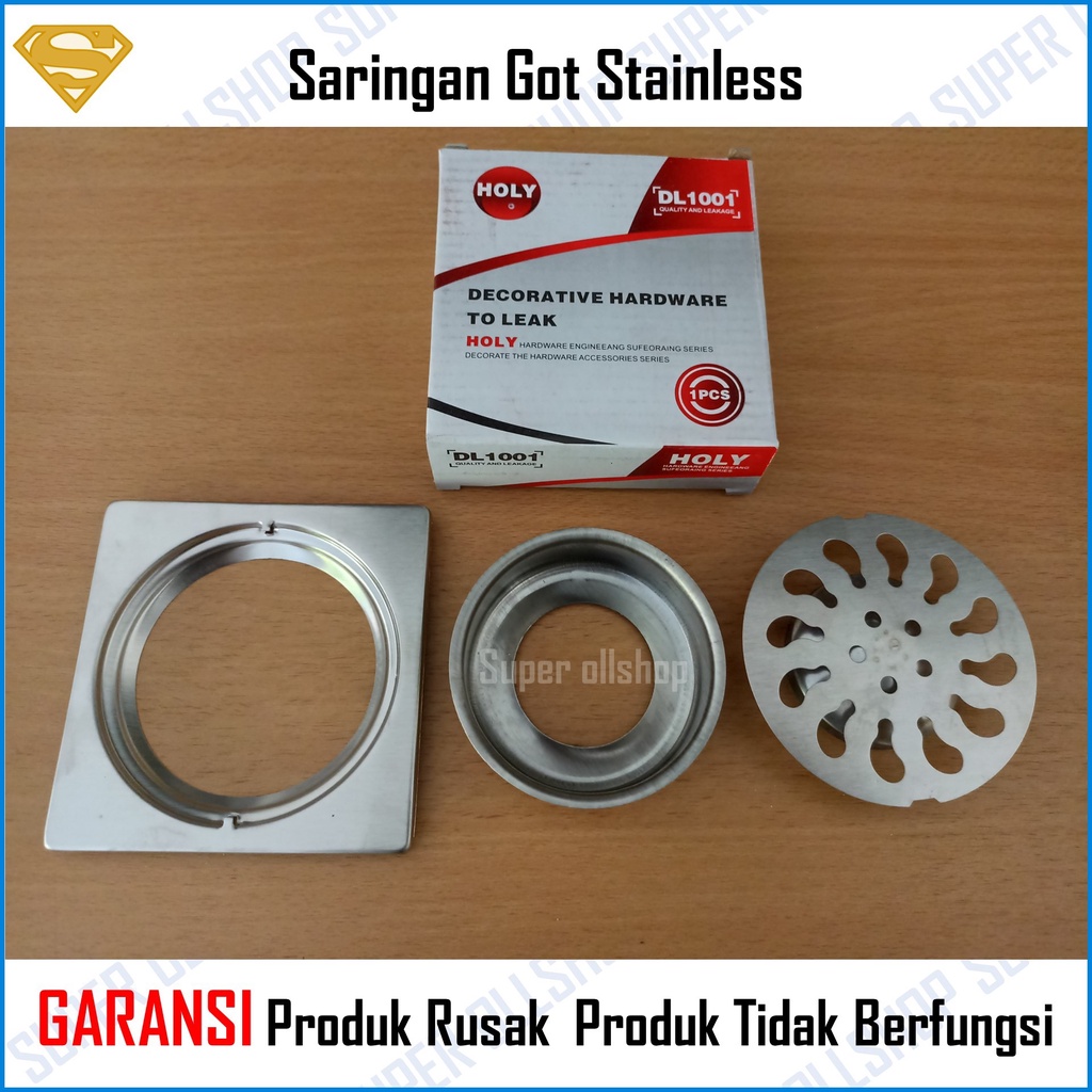 Saringan Got Kamar Mandi Stainless Floor Drain Mangkok 4 Inch Anti Karat Murah