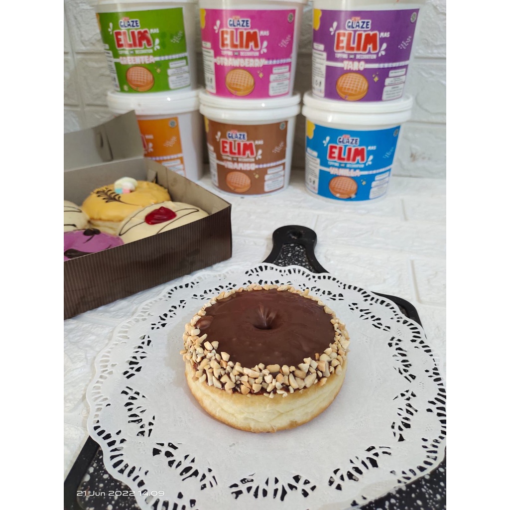 DIPP GLAZE ELIMAS TANPA EMBER / TOPPING DONAT / GLAZE DONAT / GLAZE ELIM / GLAZE SSA / GLAZE ELIM 1 KG / SAUS MANIS