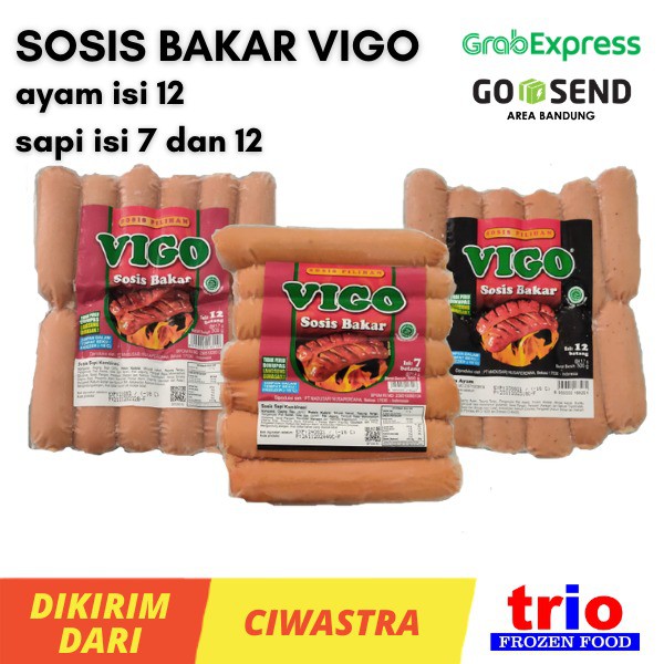 Vigo Sosis Bakar Bratwurst Sapi dan Ayam isi 12 pcs dan 7 pcs