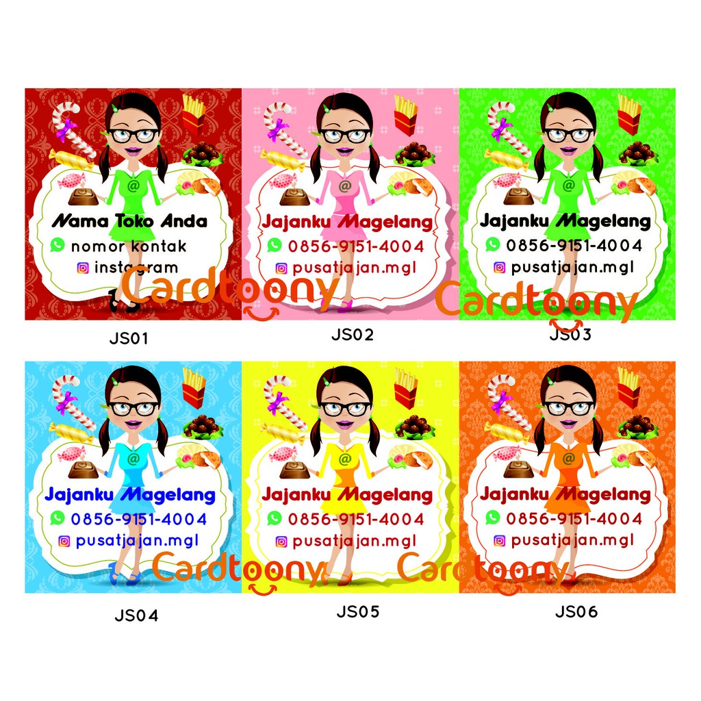 Sticker Stiker Label Nama Produk Toko Snack Cemilan Makanan Kue Shopee Indonesia