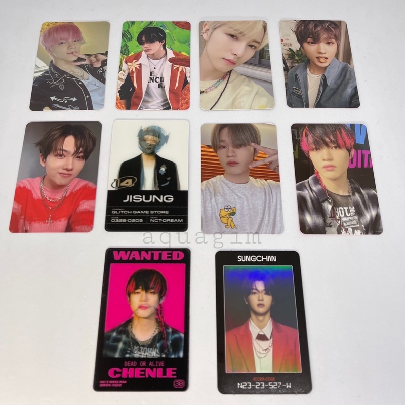 Photocard Jeno Glitch Mode Scratch/ Jeno AR Clip Hot Sauce/ Renjun Hello Future Hello/ Jisung Hot Sa