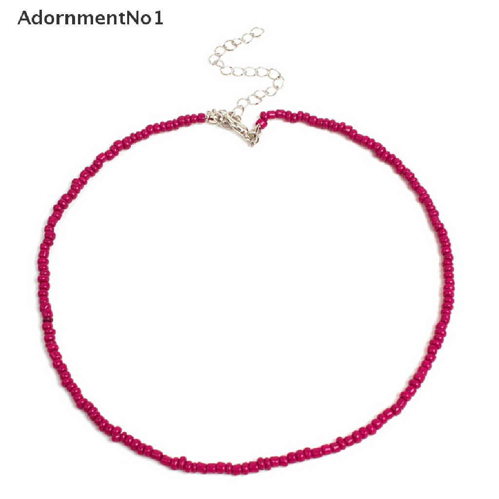 (AdornmentNo1) Kalung Choker Manik-Manik Pelangi Handmade Gaya Bohemia Untuk Wanita