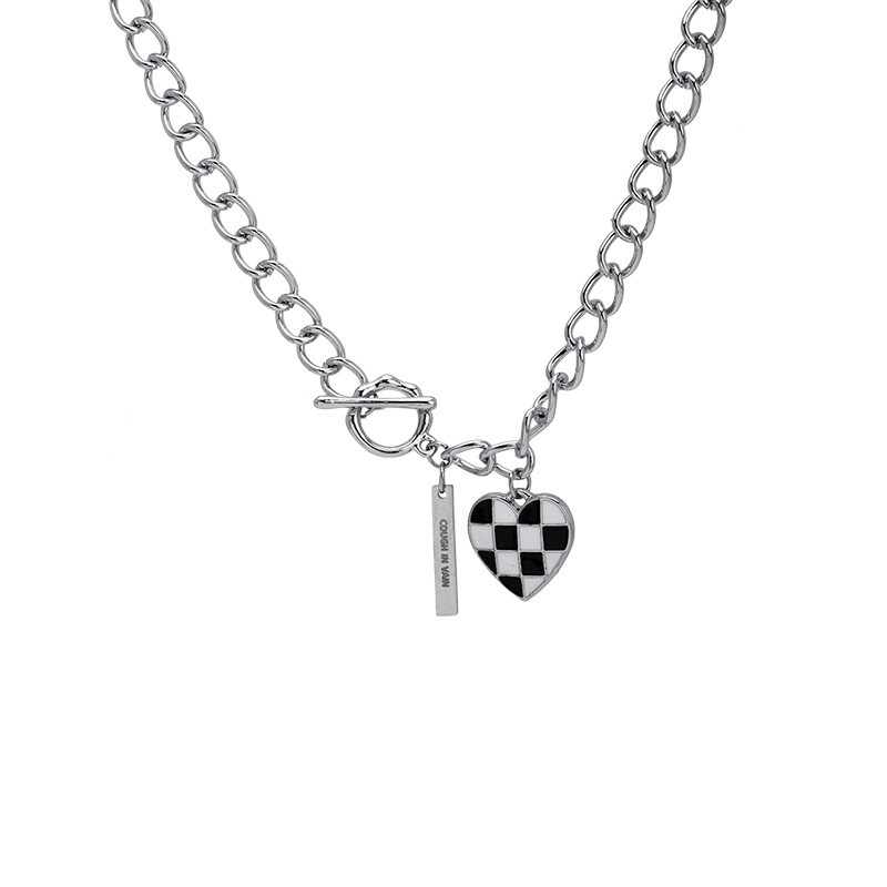 New Korean Style Simple Black and White Plaid Jewelry Accessories for Women Girls