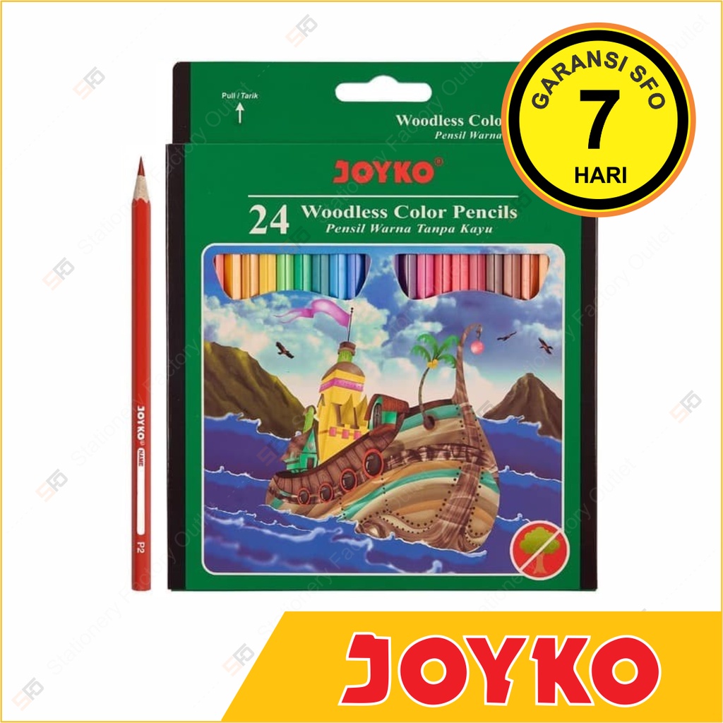 

Pensil Warna Woodless Joyko isi 24 - CP-104