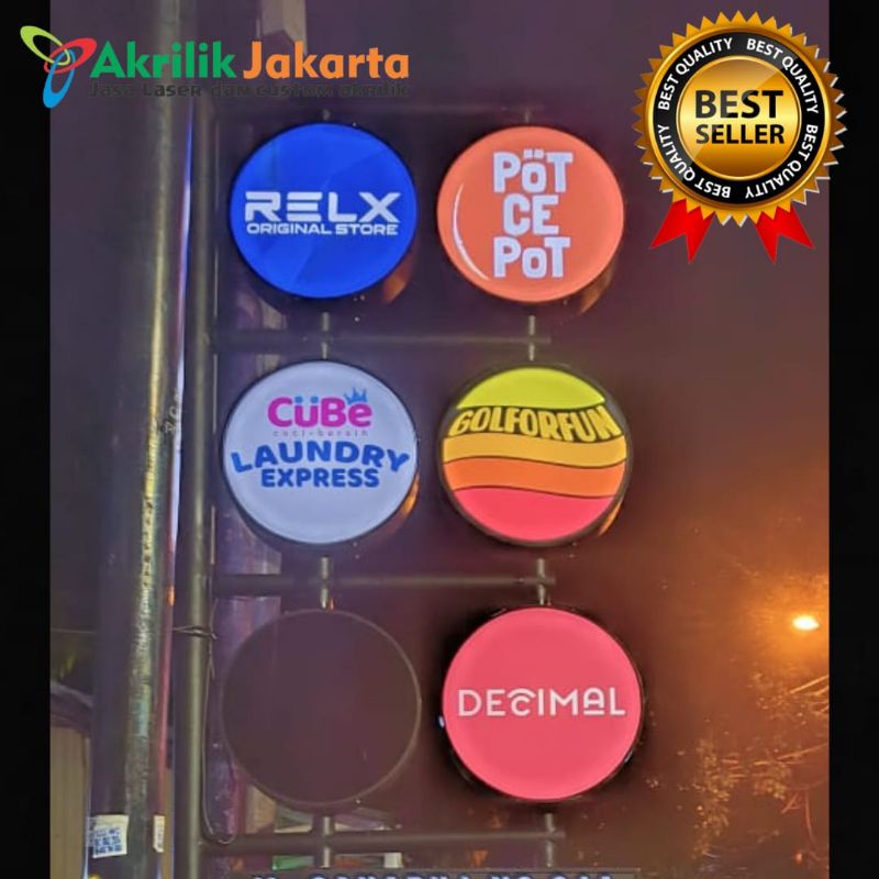 Lampu Neon Box Bulat diameter 50