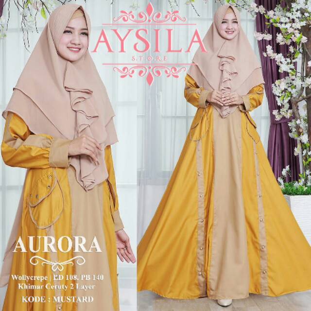 Gamis Dress Set Syari Aurora ORI Aysila
