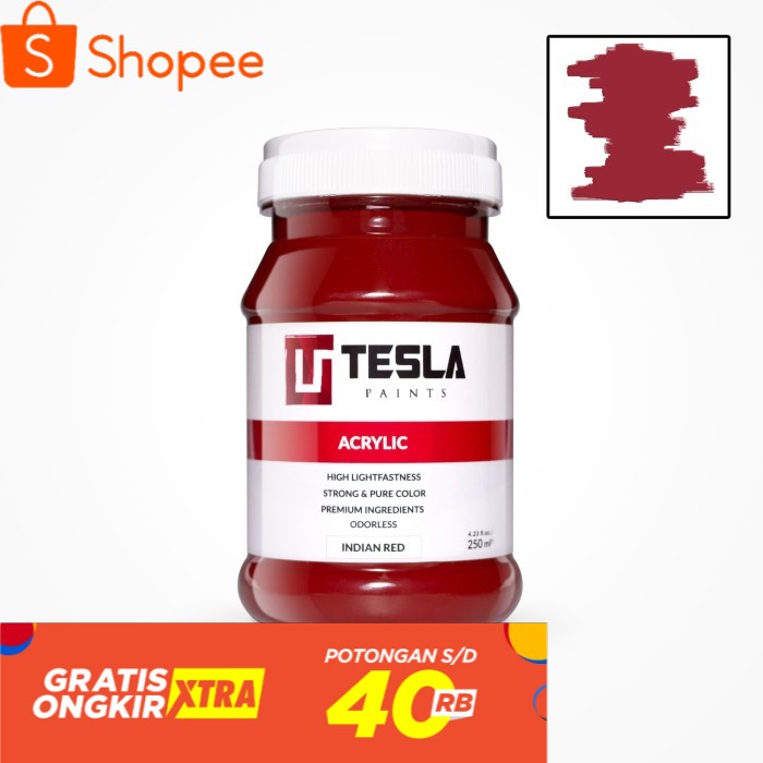 

Tesla Acrylic 250 ml Indian Red