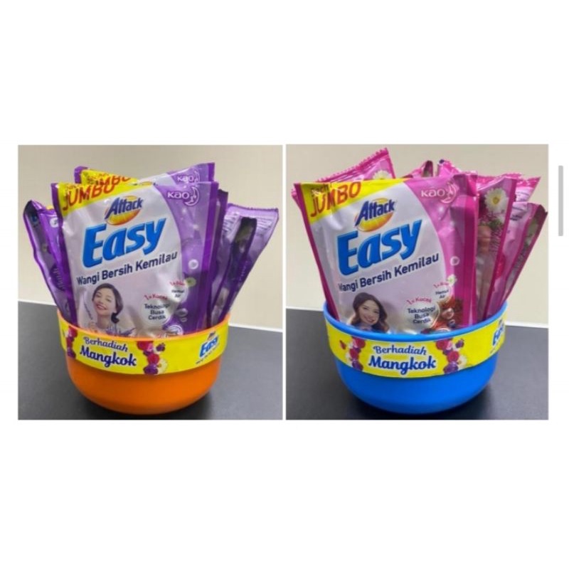 Attack easy renceng,Free mangkok,per 3 renceng isi 18 Sachet