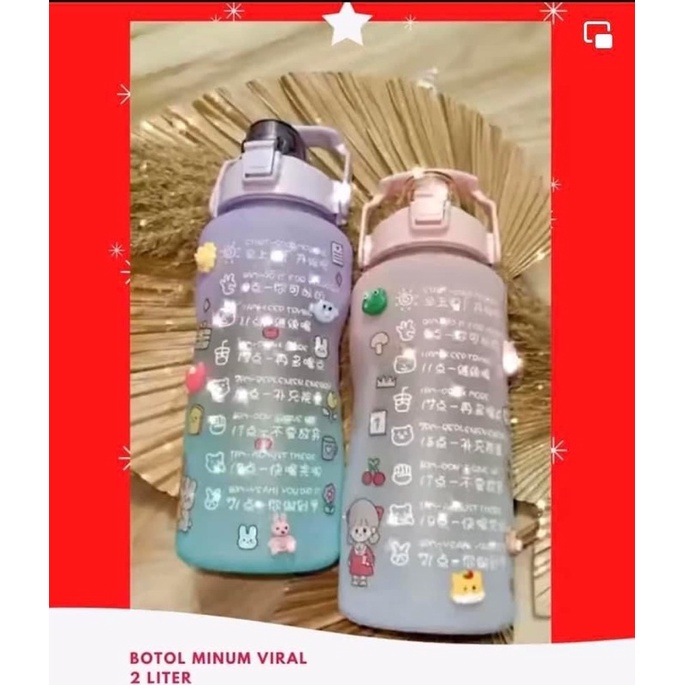 Tempat minum viral / Tempat minum 2liter / Tempat minum lucu / Tempat minum kekinian / Tempat minum 