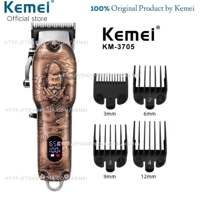 Kemei KM-3705 Alat Cukur Rambut Hair Clipper Digital Rpm Metal KM 3705