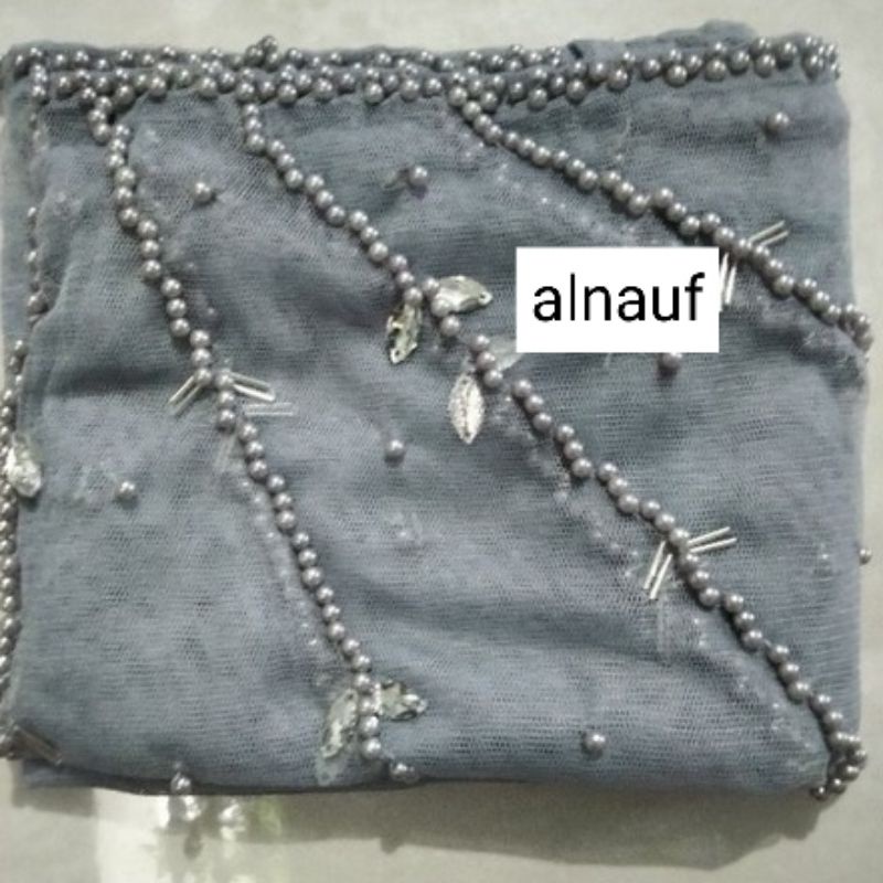 (NEW)slayer pengantin diamon/kerudung akad-Silver