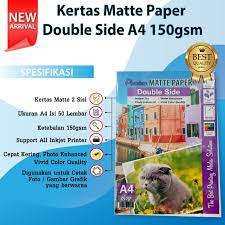 

[COD] Kertas Matte A4 150gsm 1 pack/ 50 Lembar Paper Double Side Termurah