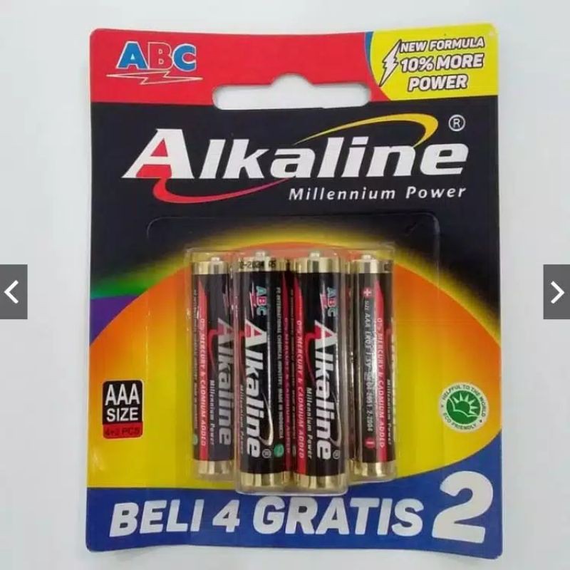 BATERAI ALKALINE ABC AAA ISI 6 PCS