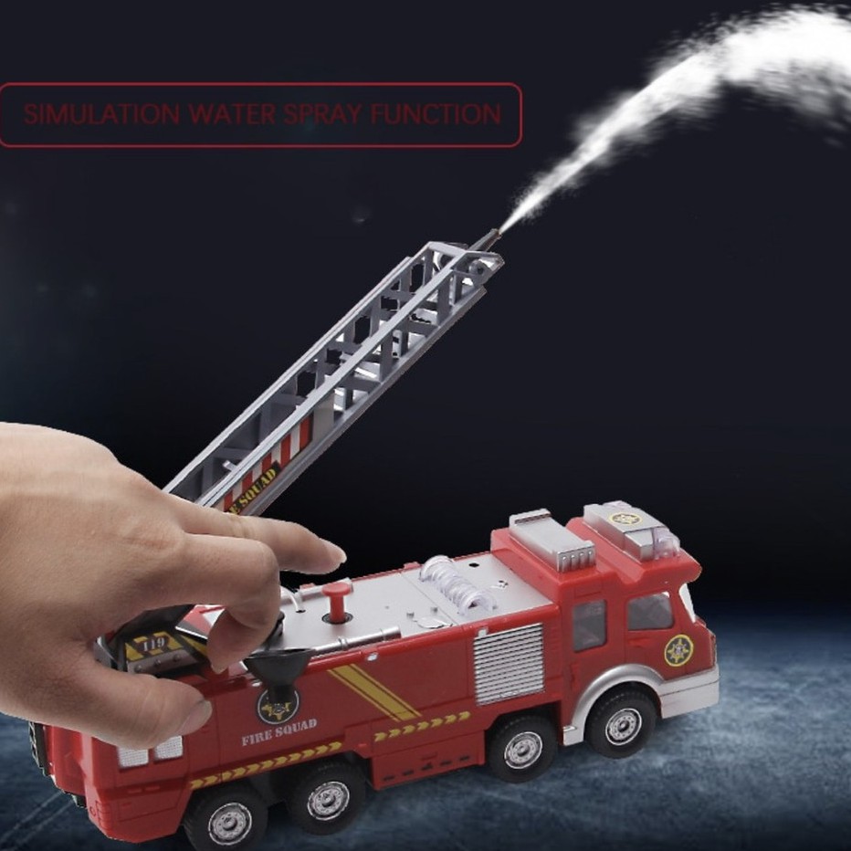 Mobil Pemadam Kebakaran Mainan Bisa Semprot Air Fire Squad Firemen Truck SY732