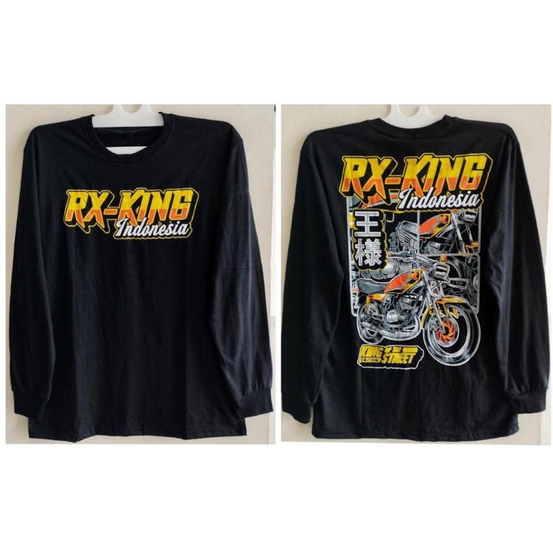 KAOS MOTOR RX KING INDONESIA HITAM LENGAN PANJANG (READY STOCK TERBATAS)