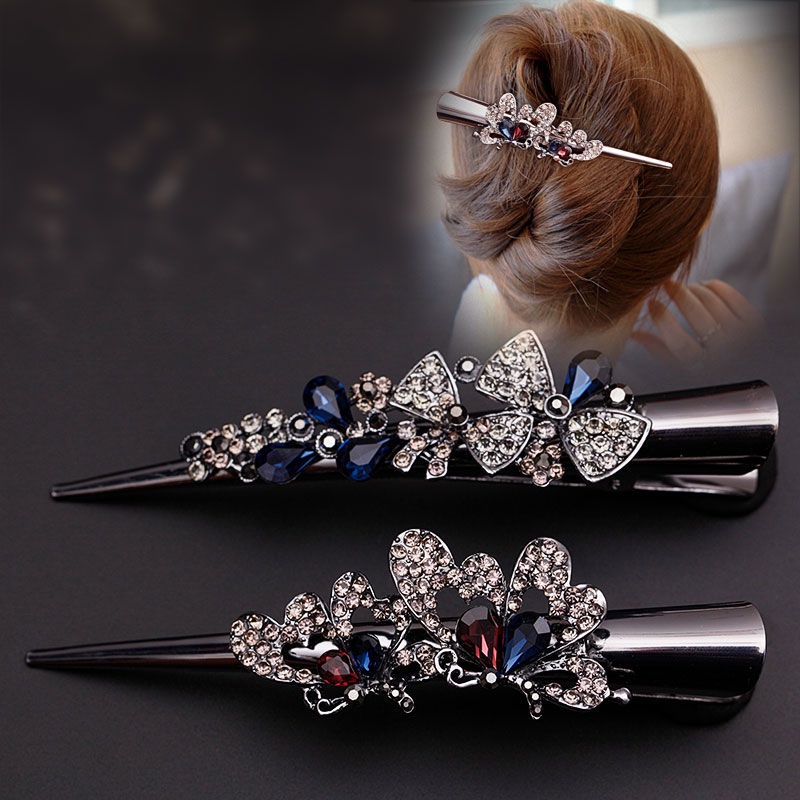 Jepit rambut korea wanita premium mode baru elegan full kristal zirkon original import 12.7cm