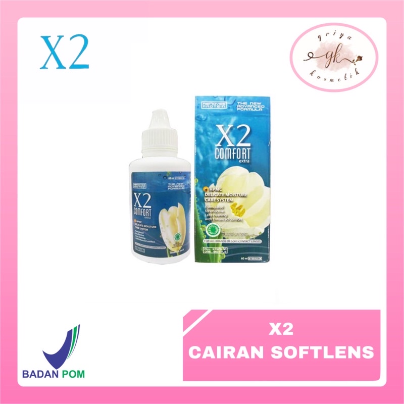 ✨GRIYA✨ Cairan Softlens X2 60 ml Kecil Cairan Soflen | Cairan Soflens | Cairan X2 | Air Softlens X2