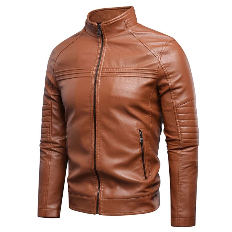 JAKET PRIA KULIT SINTETIS KASUAL TERBARU FASHION RIDING  MOTOR ANTIK MURAH/JAKET SINTETIC LEATHER ME