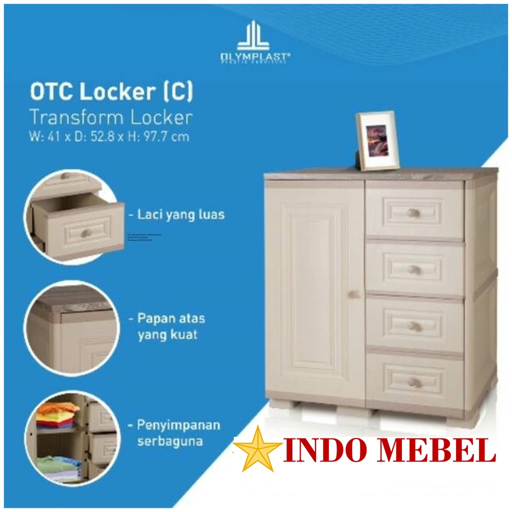 Olymplast OTC Transform Locker C Lemari Pakaian Buku Plastik Cabinet