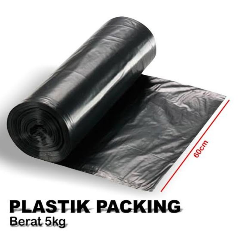 Plastik Roll JUMBO 2meter  SUPER BESAR Sangat Tebal  | Polymailer Gulung | Wadah Kantong Packing Black Trashbag Sampah Peking Olshop | Plastik Pembungkus Paket onlen sop model gulungan rol | plastik hitam gulung rangkap dua 2