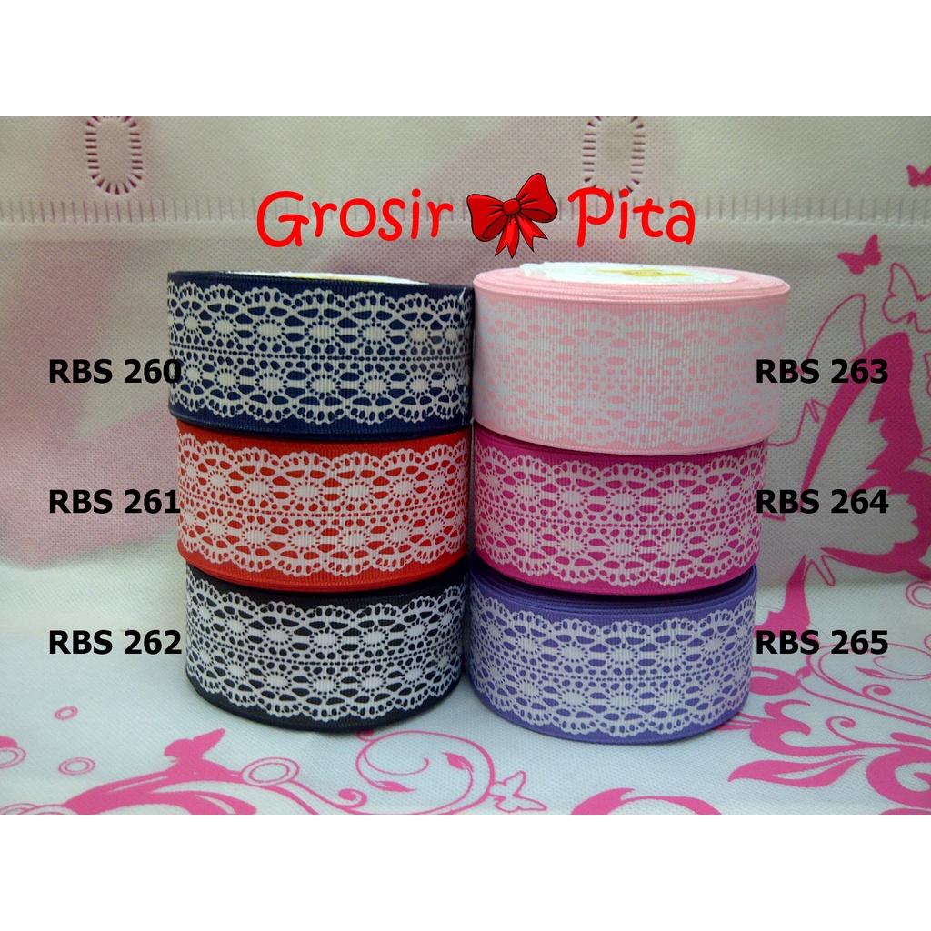 

(25 yard) Pita Grosgrain Motif RBS 260,261,262,263,264,265 | Toko Bahan Craft | Grosir Pita
